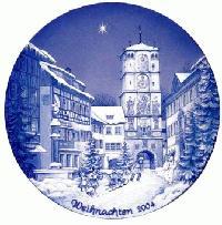 2004 Berlin design Christmas Plate - Geman Text