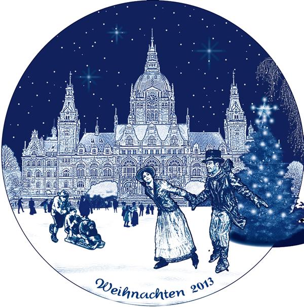 2013 Berlin Design Christmas Plate-German Text
