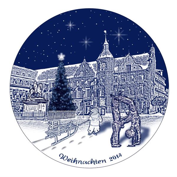 2014 Berlin Design Christmas Plate-German Text