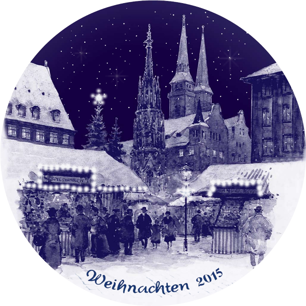 2015 Berlin Design Christmas Plate-German Text